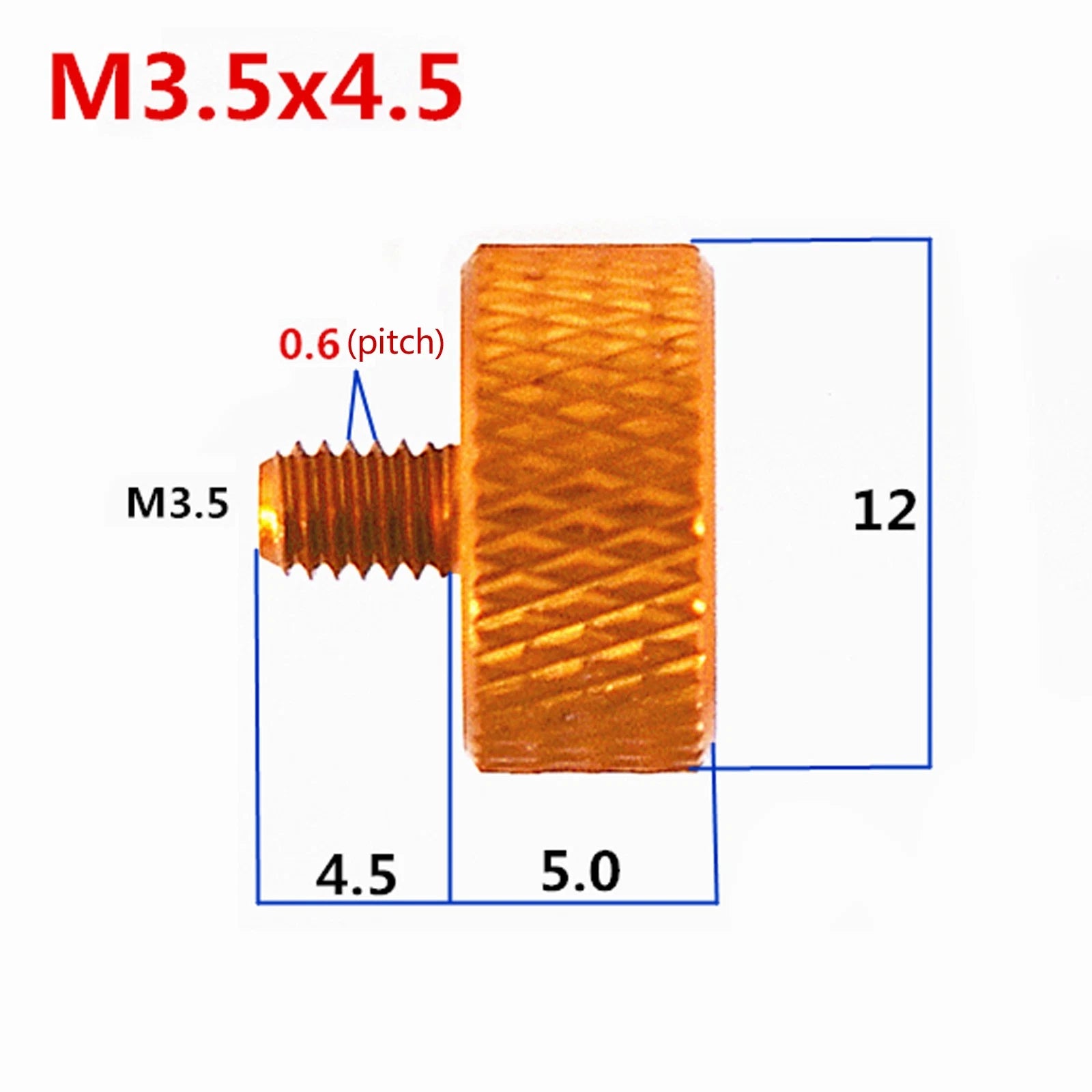 M3 / M3.5 Knurled Thumb Screws – Anodized Aluminum Alloy Round Knob Bolts