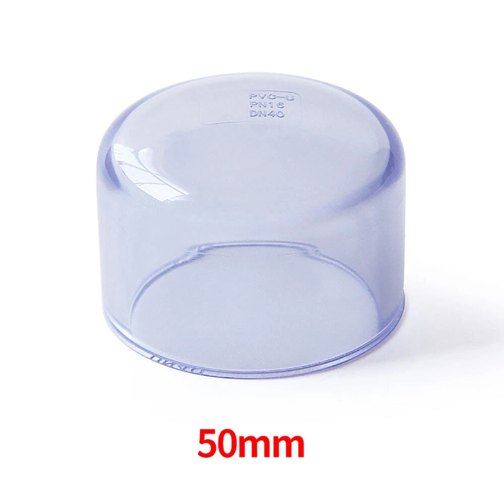 PVC Clear Pipe End Cap φ20mm~φ90mm Water Pipe Plug Cover Supply Pipe Fittings