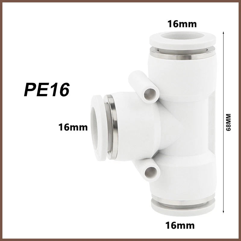 Pneumatic Push Fit Connectors Air Hose Speed Push In Fittings PU PE PY PG PEG