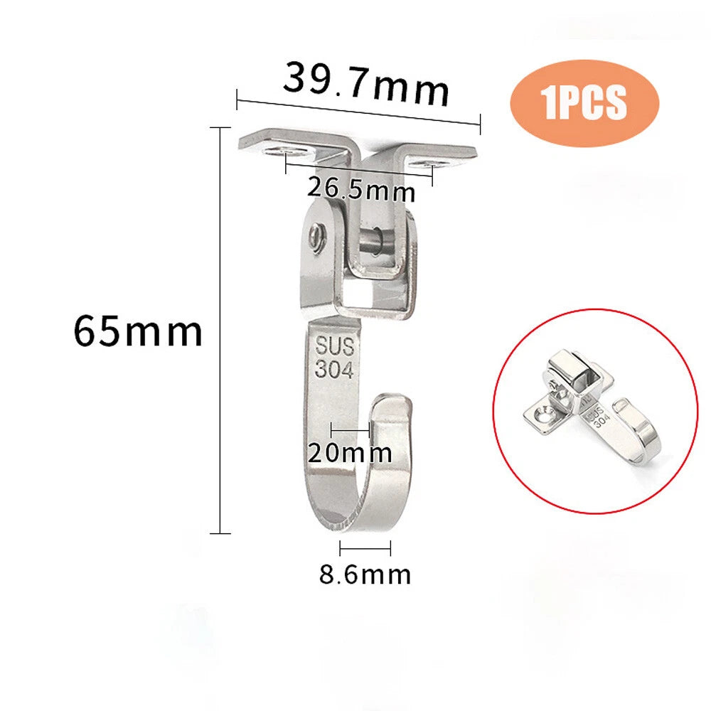304 Stainless Steel Bathroom Kitchen Wall Door Holder Hook Hanger Hooks