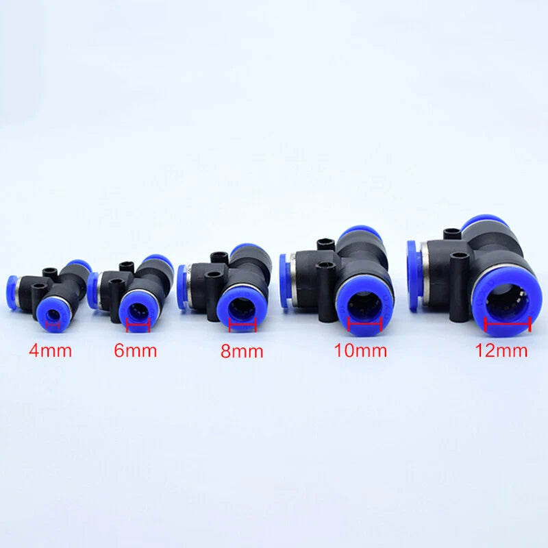 Pneumatic Push-to-Connect Fittings — Nylon Air Hose Tube Connectors, 22 Types
