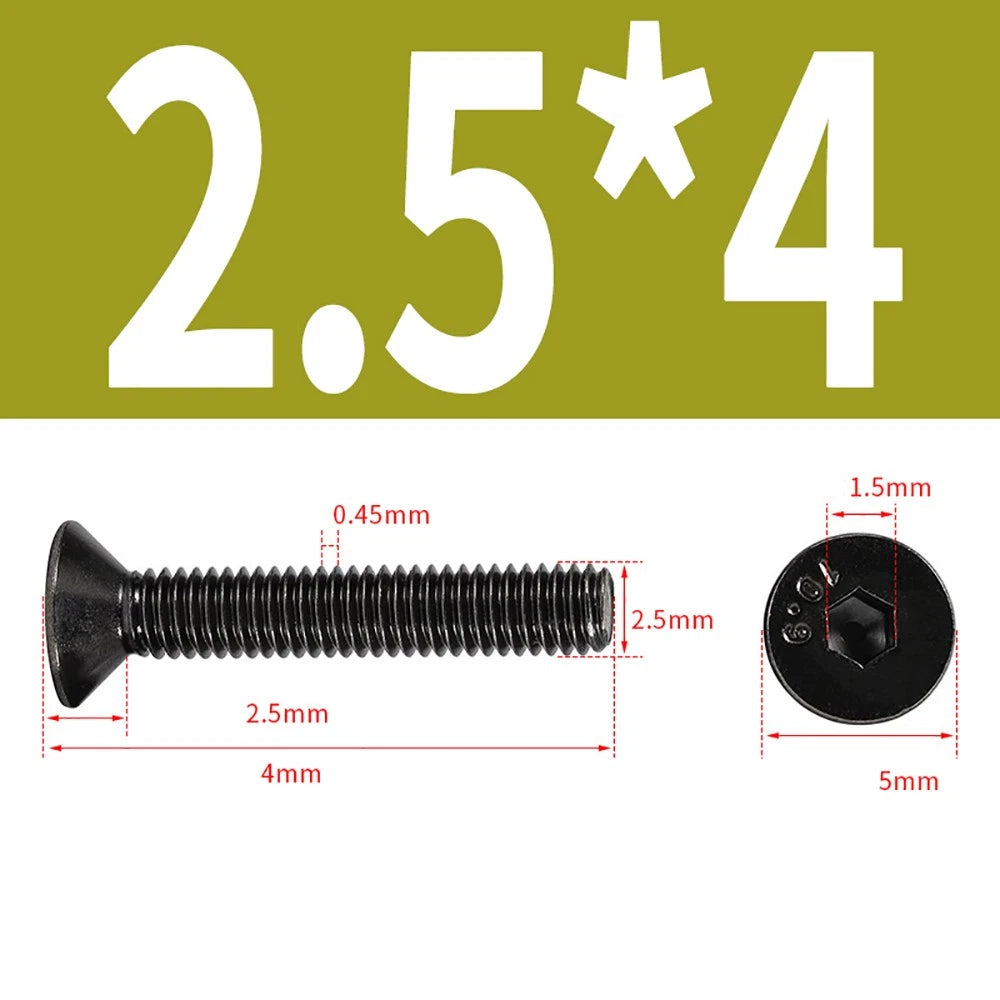 M2-M6 Countersunk Socket Head Cap Screws – Grade 10.9 Alloy Steel