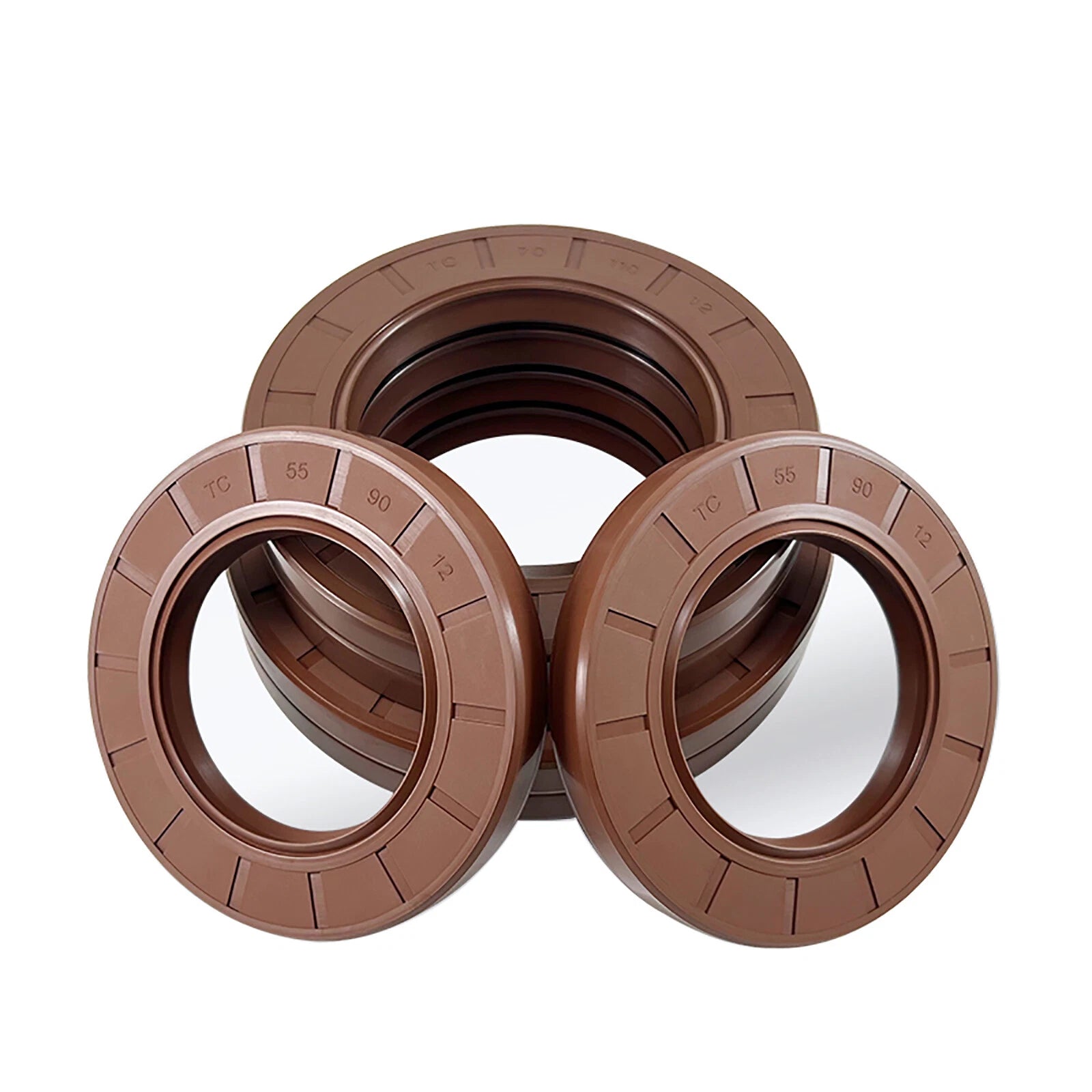 Metric TC Rotary Oil Shaft Seal FKM Fluorine Double Lip Seal 46mm - 55mm Shaft