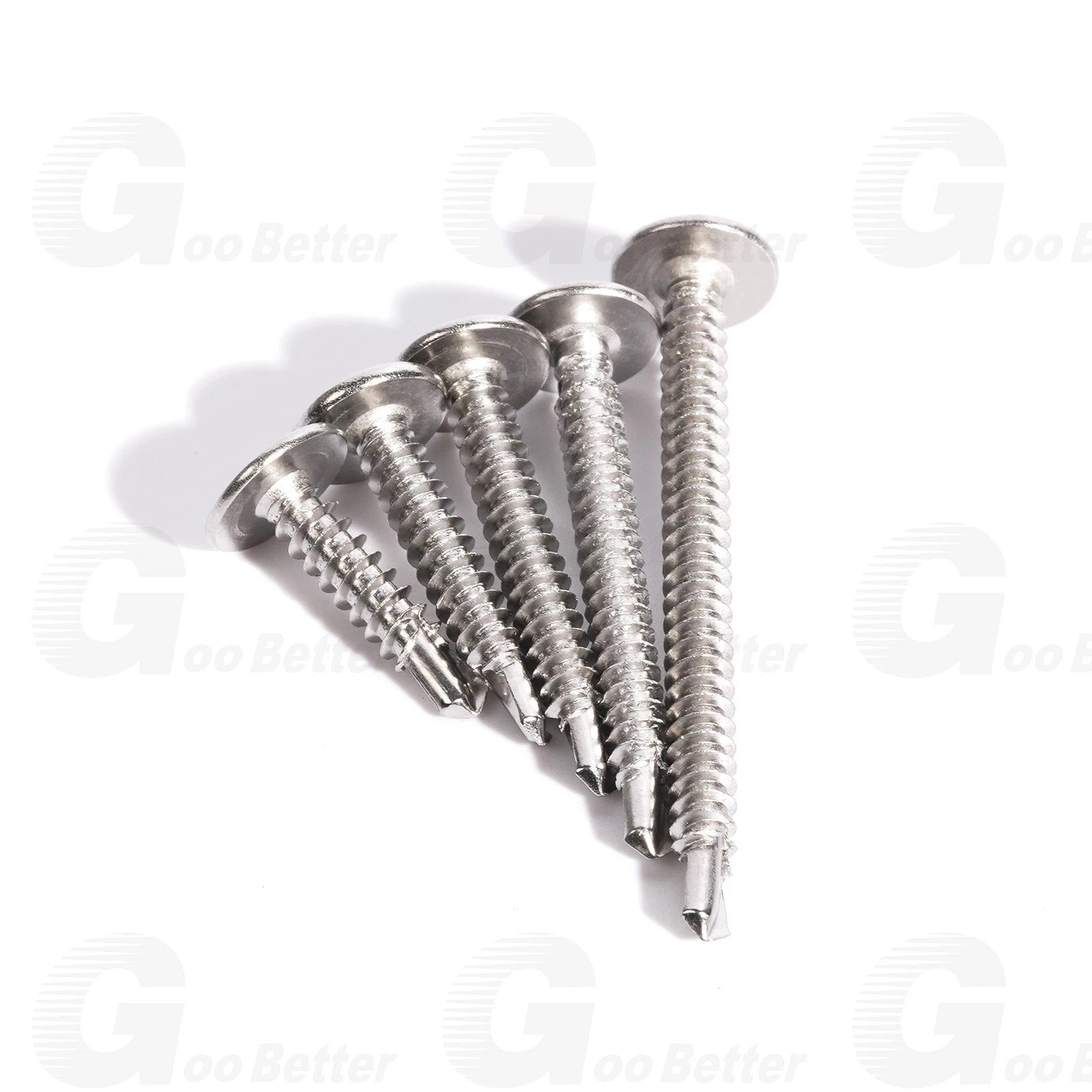 #8 Stainless Steel Wafer Head Sheet Metal Screws Assortment Kit (190pcs)