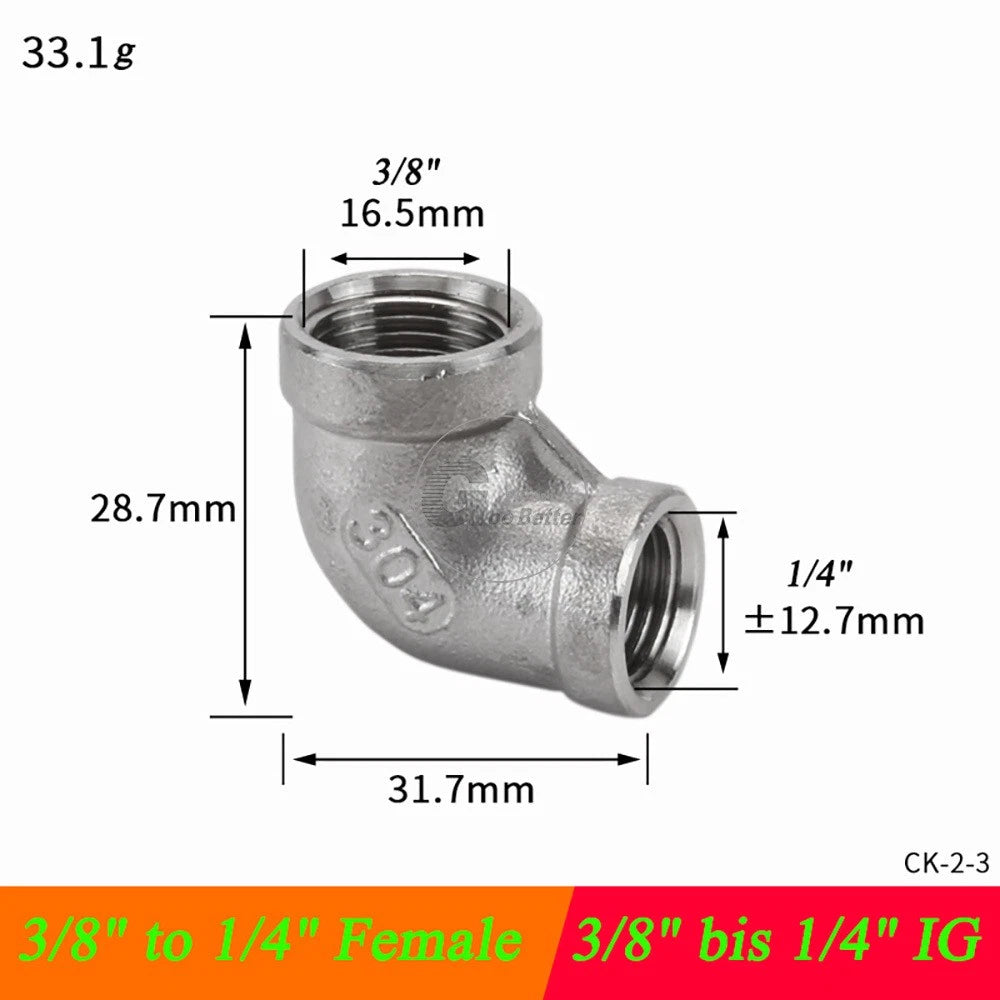 A2 Stainless Steel BSP Reducer Elbow Pipe Fittings | 1/8" to 4" Male Female