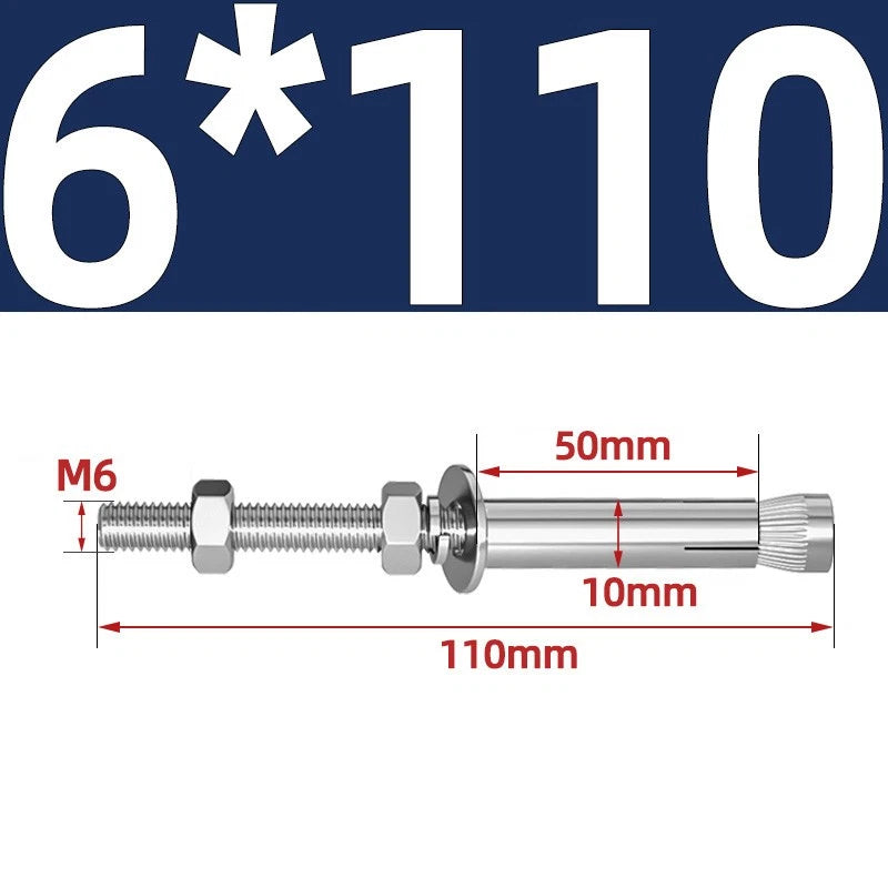 M6-M20 Stainless Steel Concrete Expansion Anchor Bolts – Extra Long