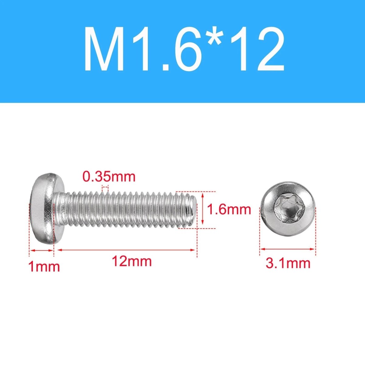 A2 Stainless Steel Torx Pan Head Machine Screws | M1.4 to M10 Six - Lobe Drive - HomeDIYer