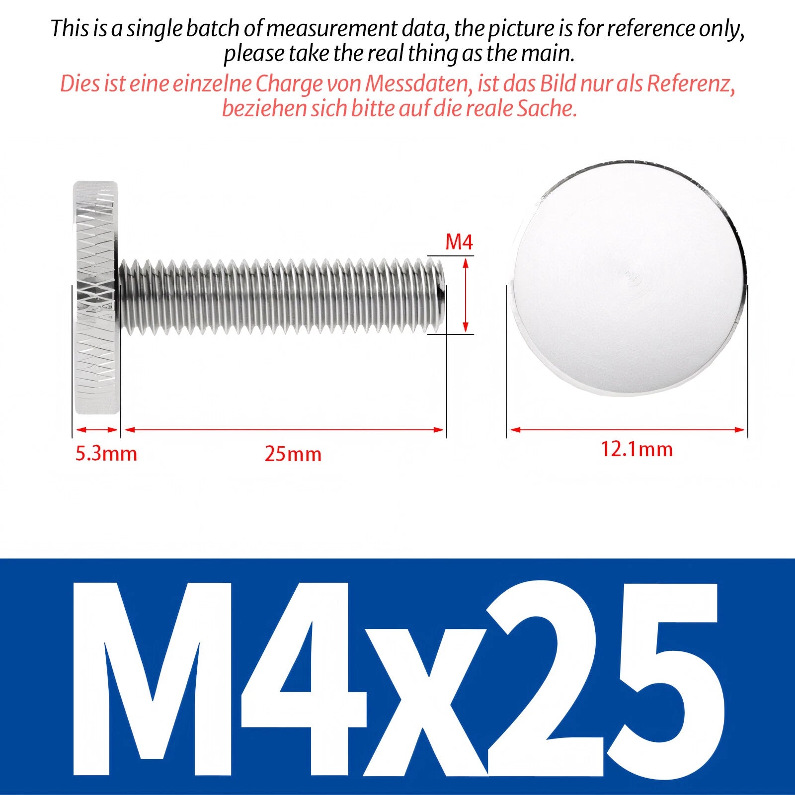 Knurled Thumb Screws Large Flat Head 304 A2 Stainless Steel M3 M4 M5 M6 M8 M10