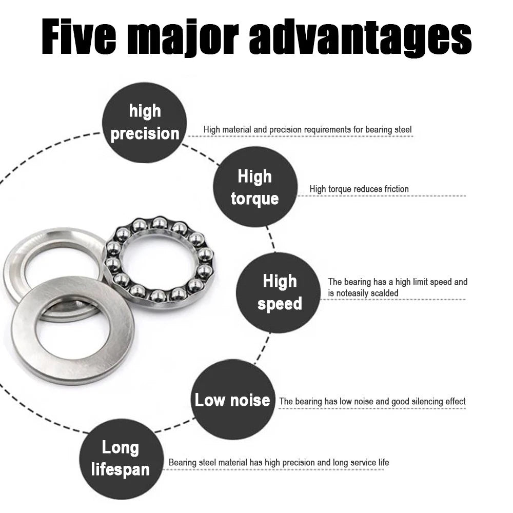 Single Direction 51108 51109 to 51115 Axial Thrust Ball Bearings Plane Bearing