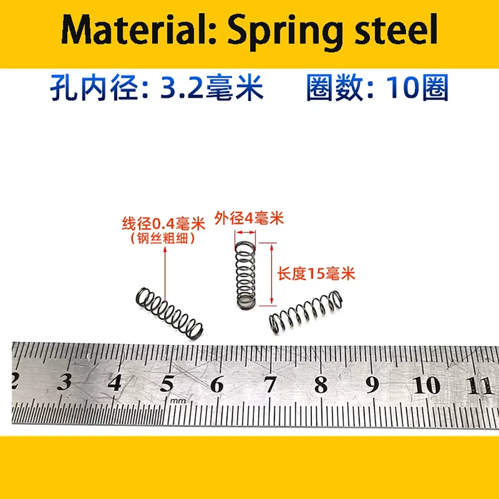 Spring Steel Small Compression Spring 0.2/0.3/0.4mm Wire Diameter 3-50mm Length