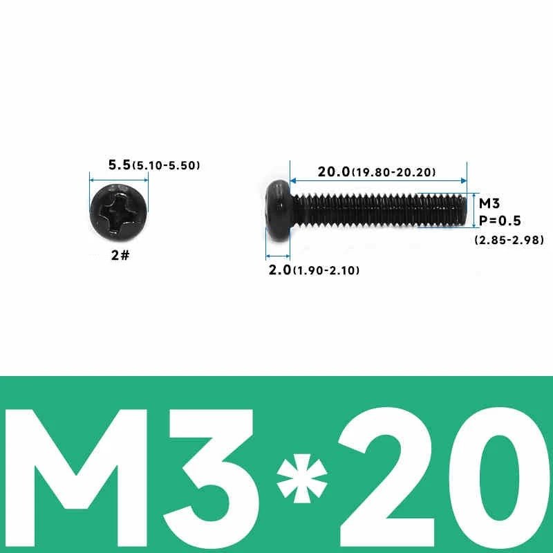 Phillips Pan Head Machine Screws – Carbon Steel M1 to M4, Multiple Lengths & Finishes - HomeDIYer