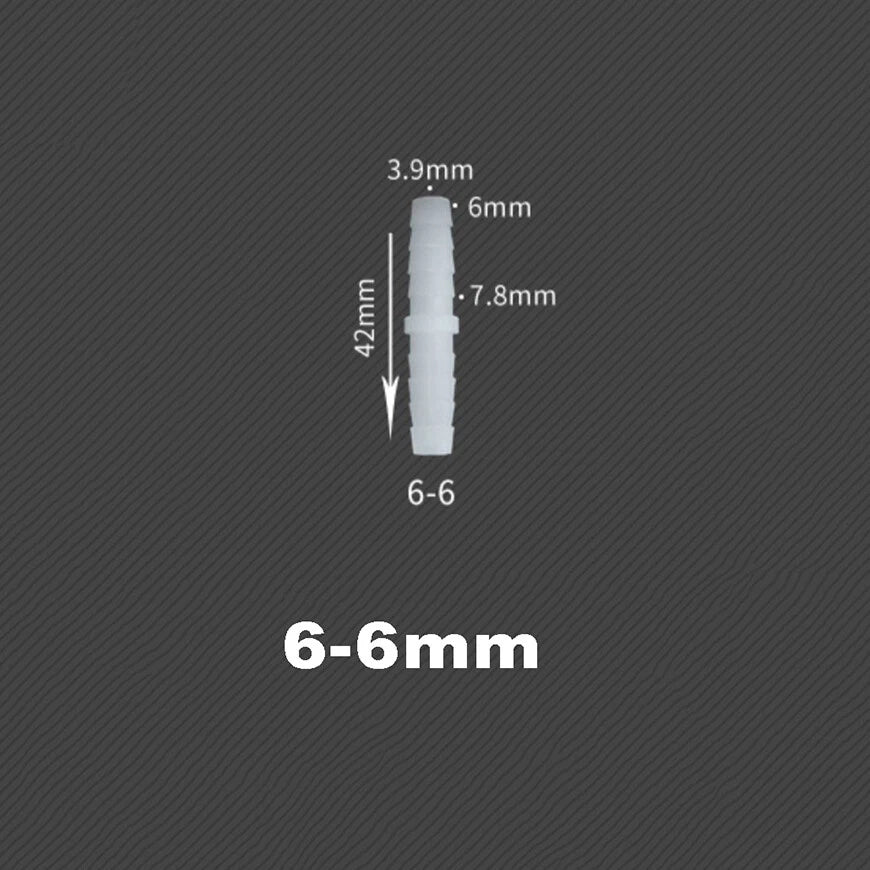 Plastic Barbed Straight Connector Pipe Hose Joiner Fittings Air Water 2.4-3.2mm