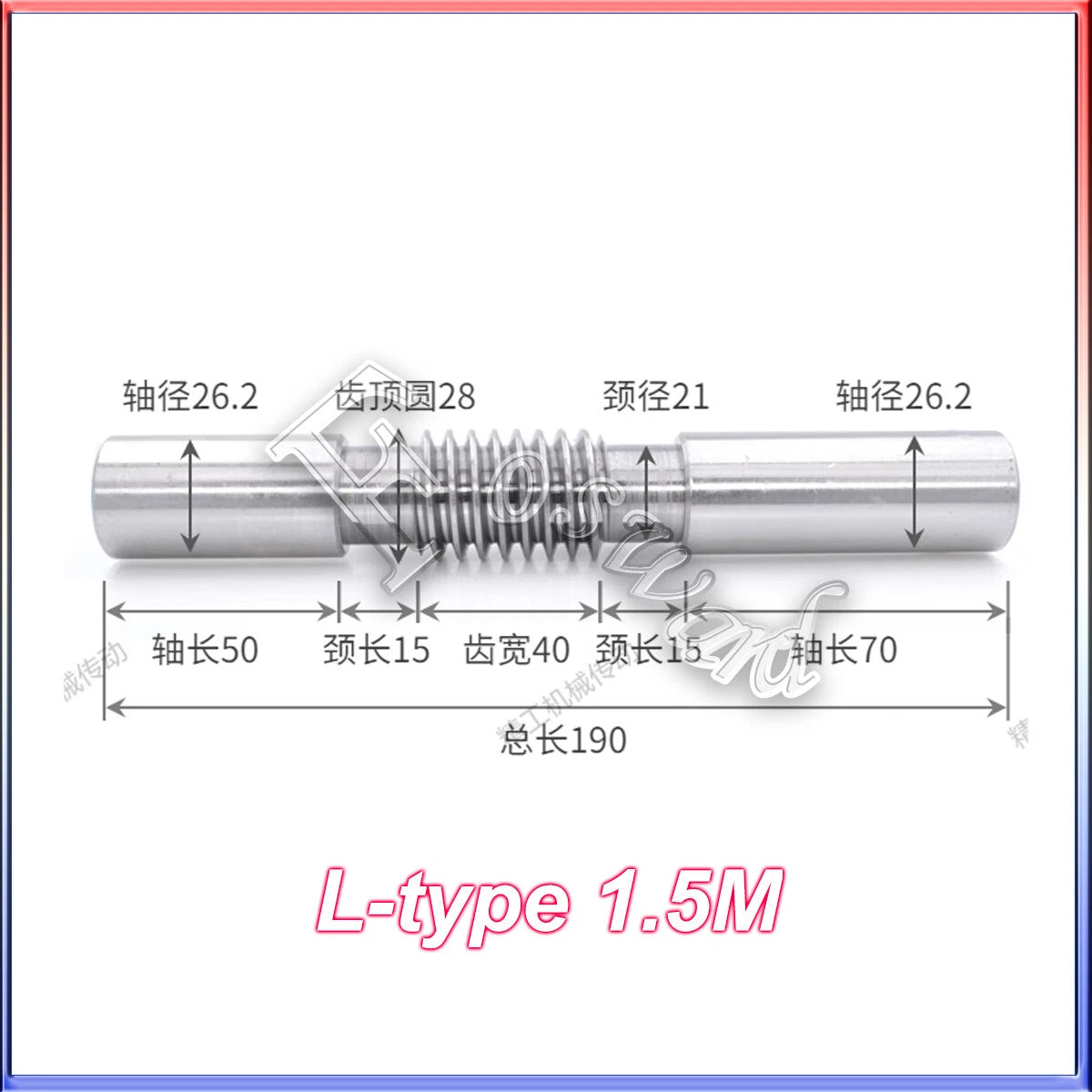 Worm Gear Set 0.5/0.8/1/1.5 Mod Rod Shaft Gear Wheel Reduce Transmission Part