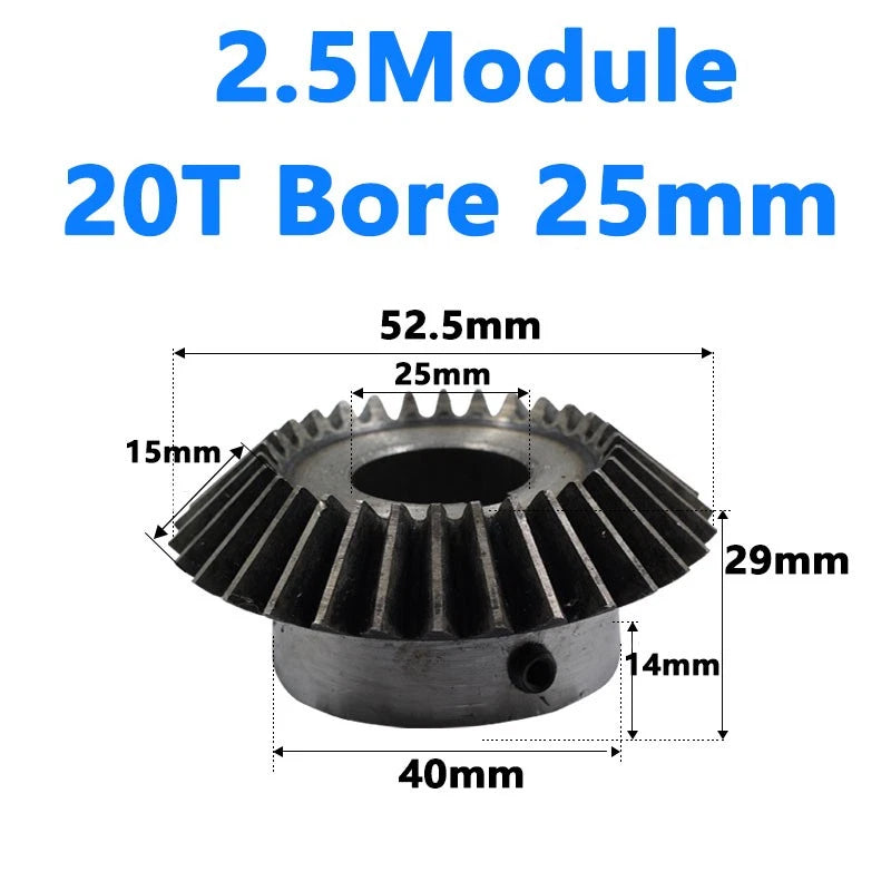 Bevel Gear 3 Module Ratio 1:1 Teeth 20 30 Bore Dia 14mm 15mm 16mm 17mm 18mm-50mm