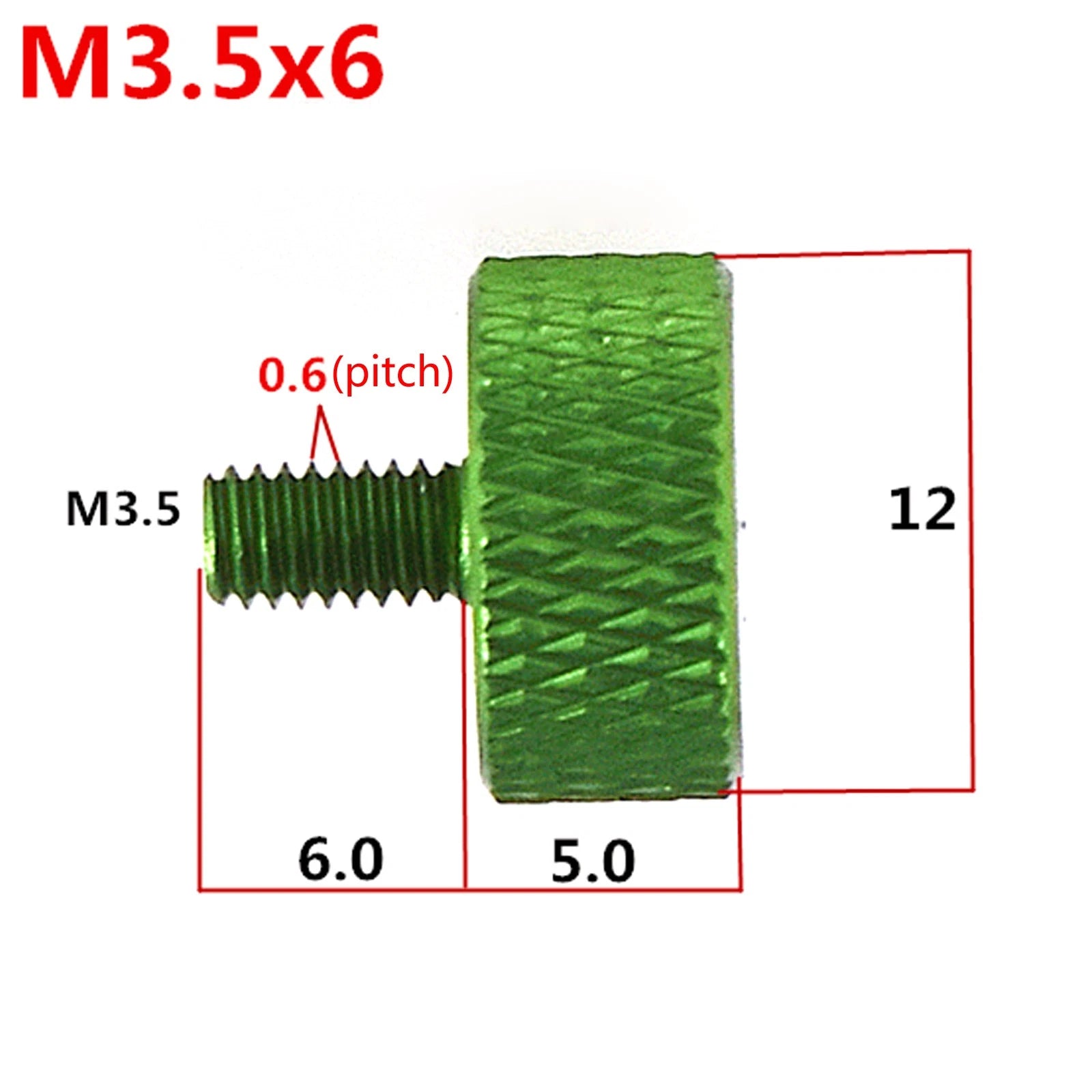 M3 / M3.5 Knurled Thumb Screws – Anodized Aluminum Alloy Round Knob Bolts