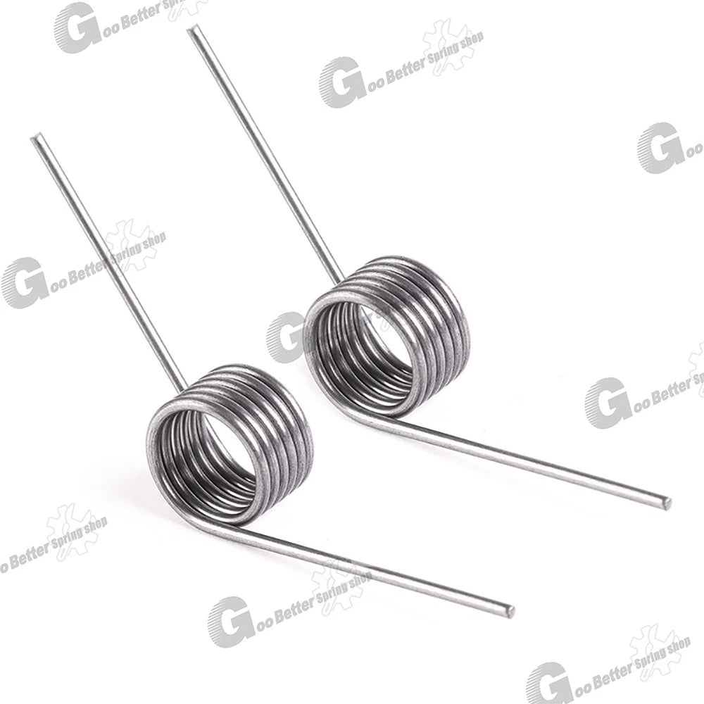 Torsion Spring (pack of 10), 0.3mm wire diameter, 2mm - 5mm OD, Right spring