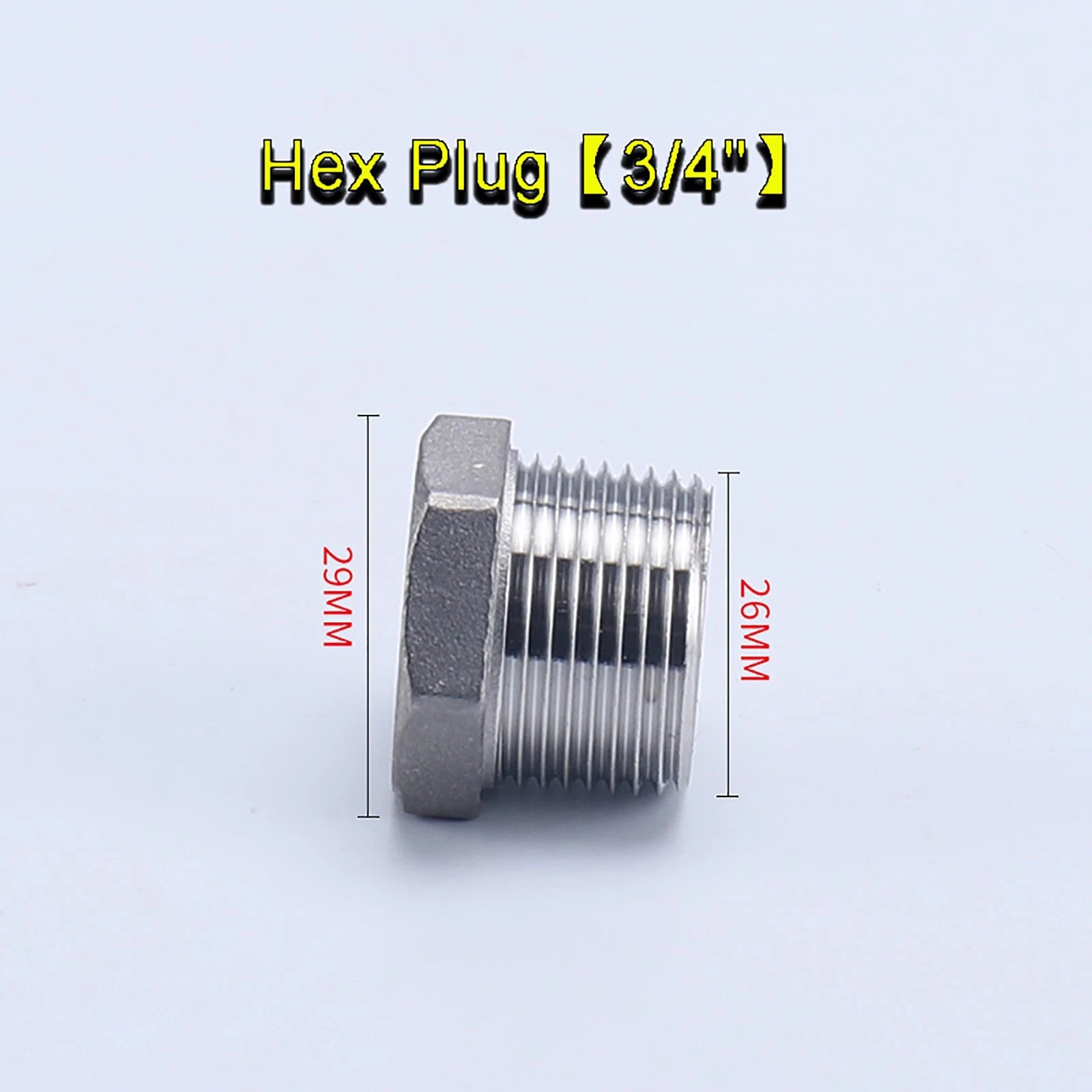 Stainless Steel BSP Pipe Fittings – Socket Plug, Hex Plug & Hex Cap 1/4" to 2"
