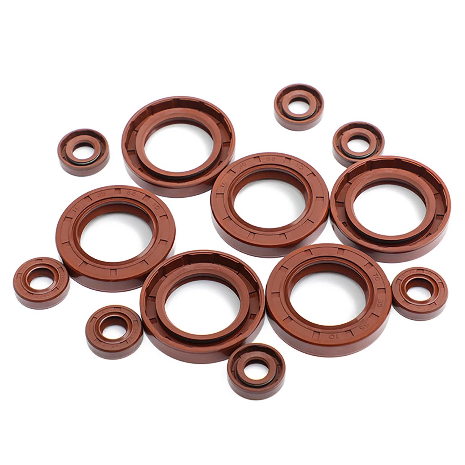 Metric TC Rotary Oil Shaft Seal FKM Fluorine Double Lip Seal 16mm - 21mm Shaft