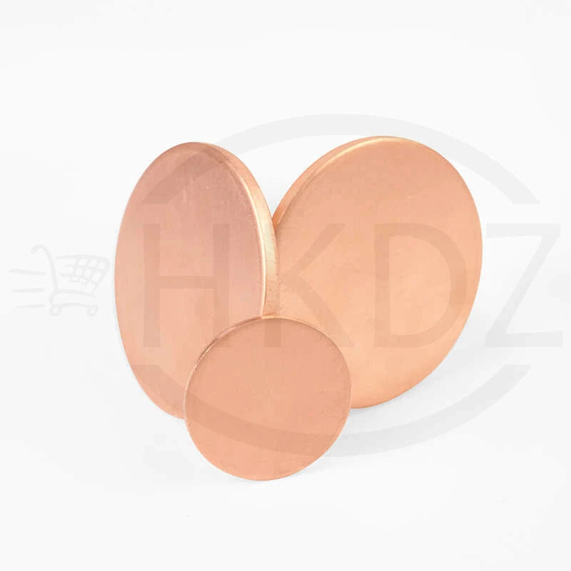 Solid Pure Copper Discs Blanks Round Plate Metal Sheet OD 10-300mm Thick 3.5-6mm