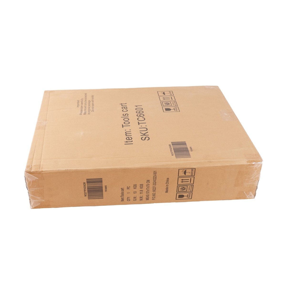 Folding service cart with wheels double - decker, shopping, library, office warehouse moving carts - HomeDIYer