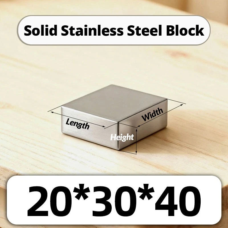 Solid 304 Stainless Steel Block Plate 20mm 25mm 30mm 35mm - 120mm Grade 304 GS
