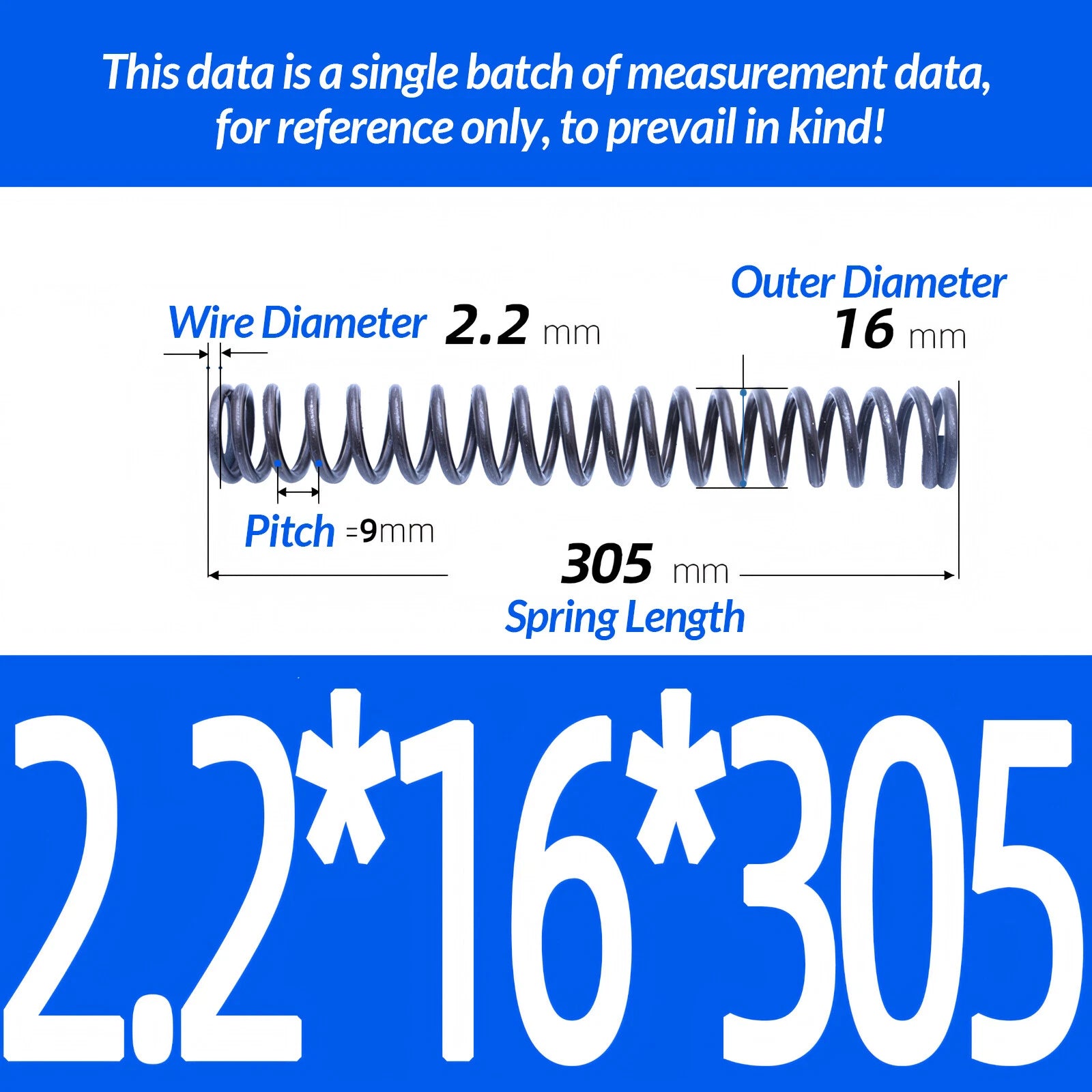 Length 305mm Compression Spring Pressure Springs OD 3-60mm Wire Dia 0.3mm-6.0mm
