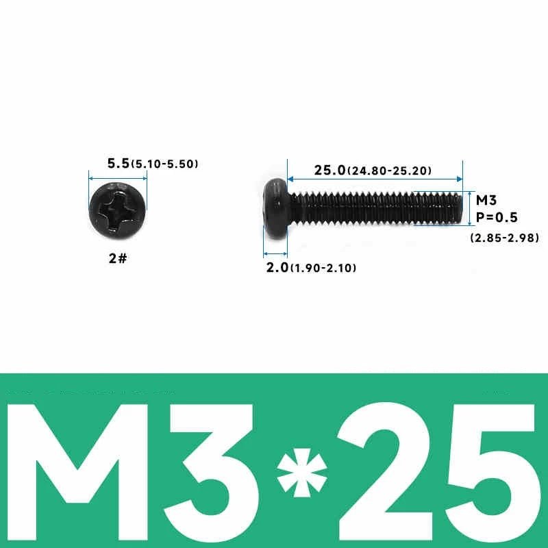 Phillips Pan Head Machine Screws – Carbon Steel M1 to M4, Multiple Lengths & Finishes - HomeDIYer
