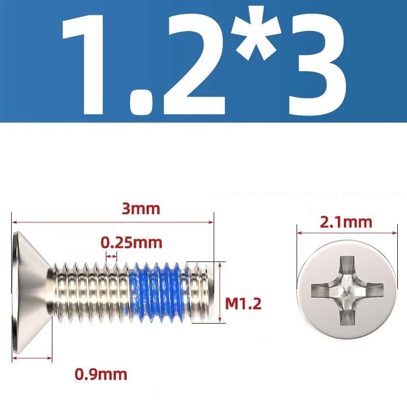 M1.2–M6 Phillips Flat Head Machine Screws | Carbon Steel | Black & Nickel Plated - HomeDIYer