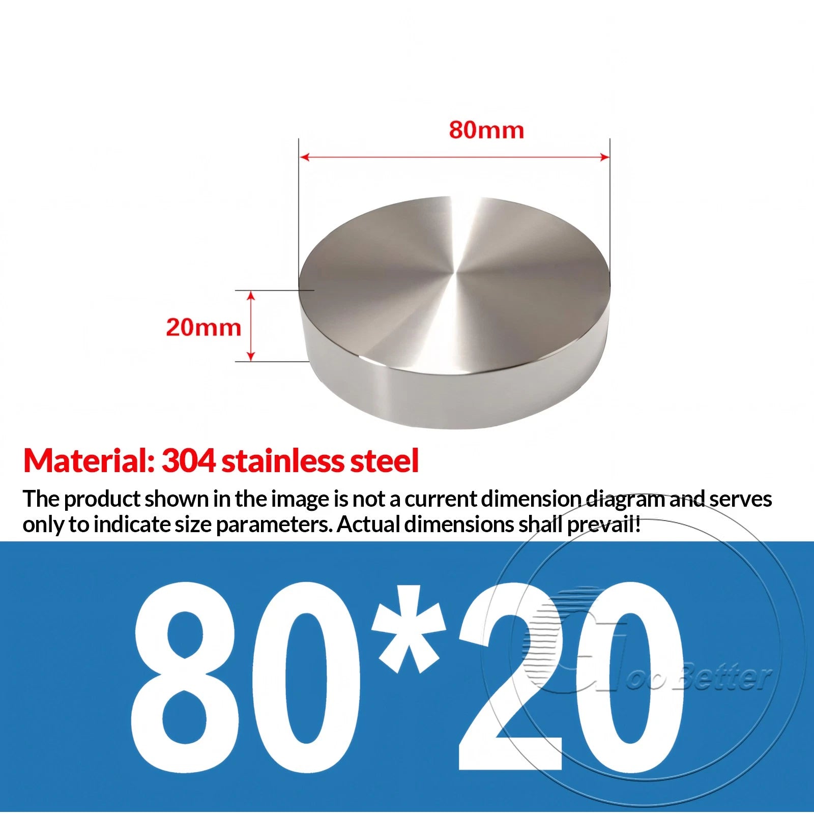 Ø 20-100mm Stainless Steel Blank Round Disc 304 Grade Metal Sheet Thick 20/30mm