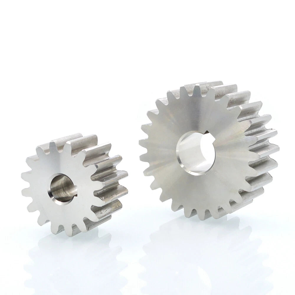 1/1.5/2 Mod 12~120 Teeth, Flat Gear Cylindrical Gear, Spur Gears Stainless Steel