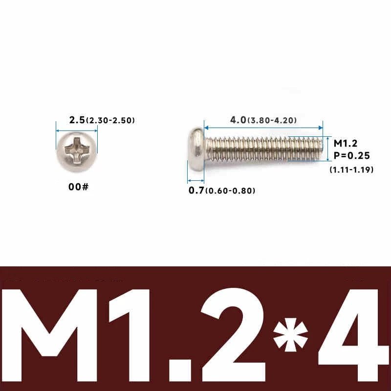 Phillips Pan Head Machine Screws – Carbon Steel M1 to M4, Multiple Lengths & Finishes - HomeDIYer