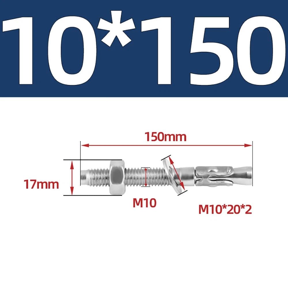 316 Stainless Steel Through Bolts – Wall Expansion Anchor Bolts M6–M16 - HomeDIYer