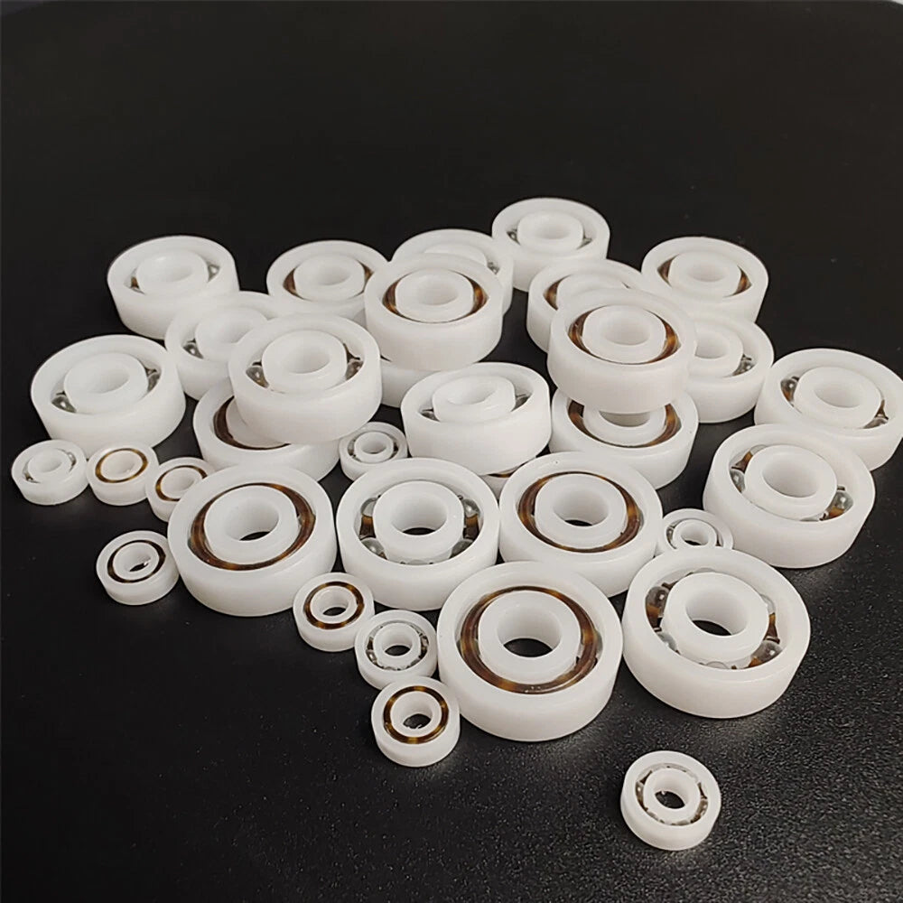 POM Plastic Bearing Glass Ball Miniature Deep Groove Ball Bearings Various Sizes