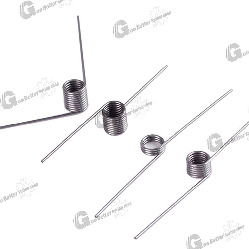 Torsion Spring (pack of 10), 0.3mm wire diameter, 2mm - 5mm OD, Right spring