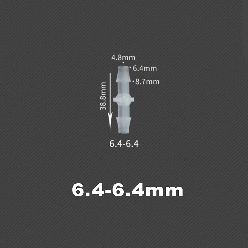 Plastic Barbed Straight Connector Pipe Hose Joiner Fittings Air Water 2.4-3.2mm