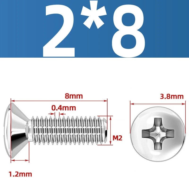 Phillips Oval Head Machine Screws Stainless Steel — M1.6 to M10, All Sizes - HomeDIYer