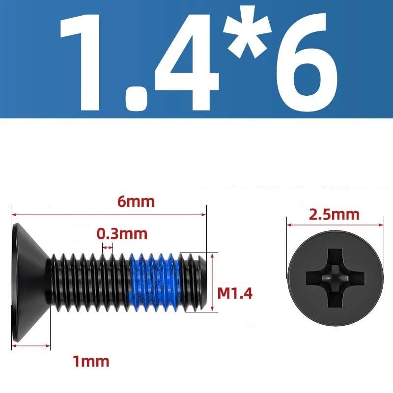 M1.2–M6 Phillips Flat Head Machine Screws | Carbon Steel | Black & Nickel Plated - HomeDIYer