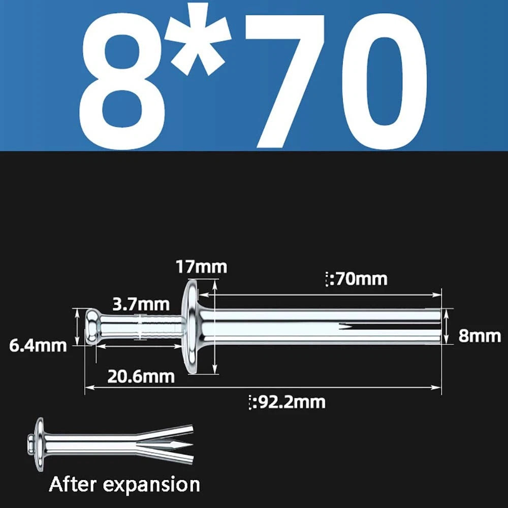 M6 M8 Galvanized Expansion Bolts — Metal Impact Anchors for Concrete & Masonry