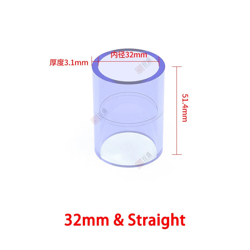 PVC Clear Water Pipe Fittings – Tee, Elbow & Straight Connectors for Fish Tank & Pond (20–50mm)