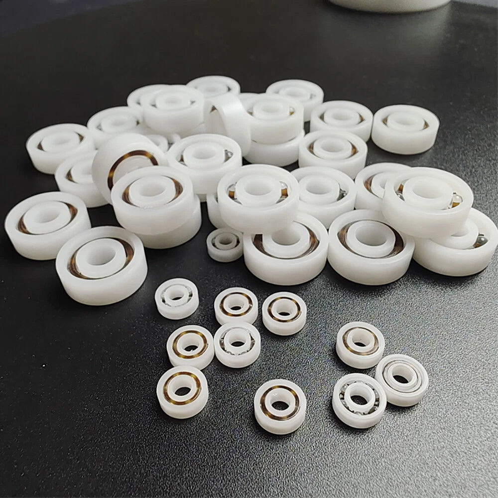POM Plastic Bearing Glass Ball Miniature Deep Groove Ball Bearings Various Sizes
