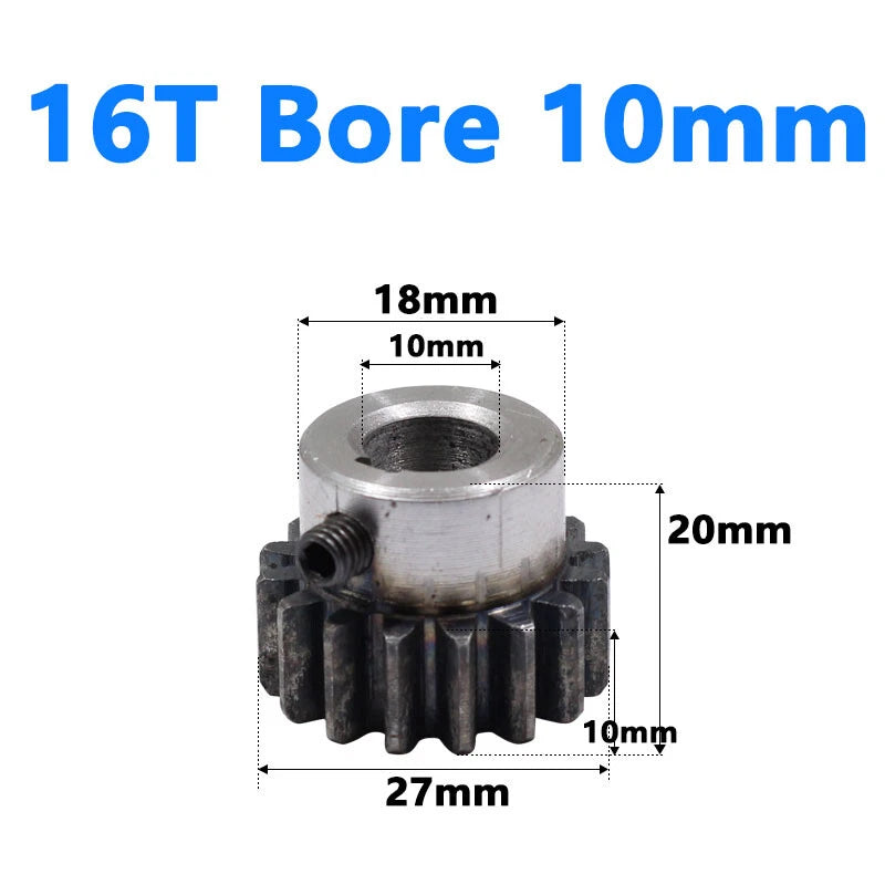 1.5 Module Spur Gear Bore 6/8/10/12/15mm Teeth 10-60 Pinion Pitch 4.71mm