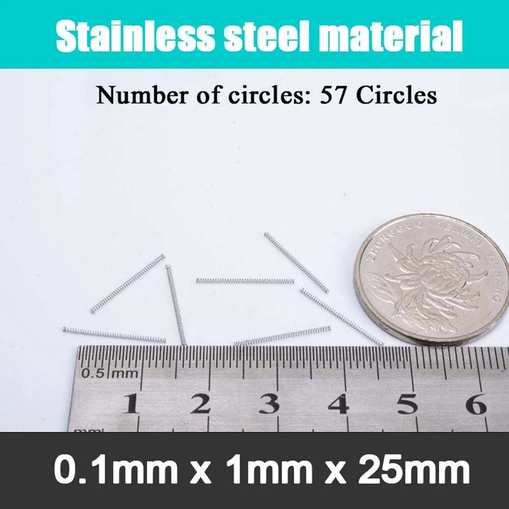 Stainless Steel Compression Springs Steel wire 0.1 mm small coil spring 5-20mm