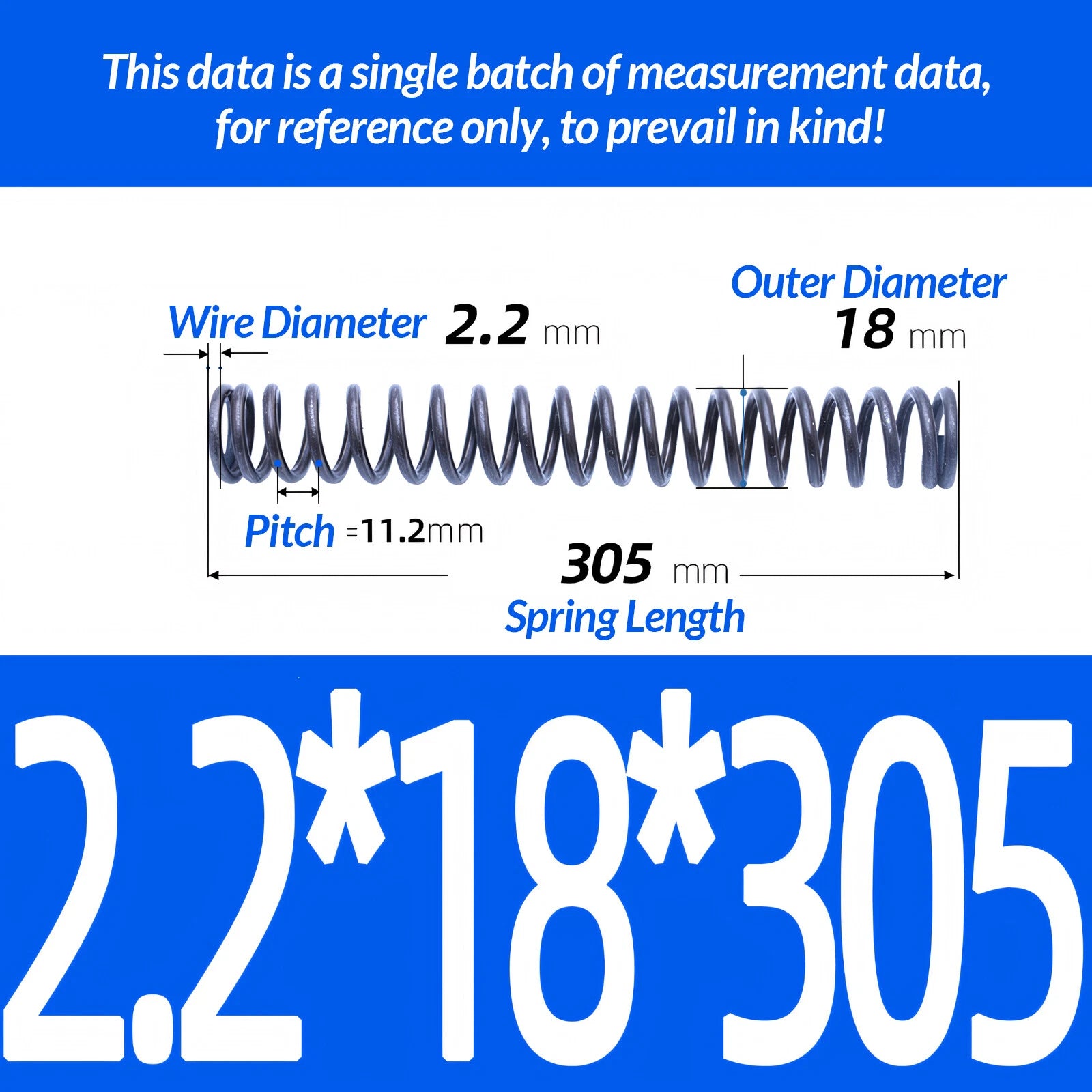 Length 305mm Compression Spring Pressure Springs OD 3-60mm Wire Dia 0.3mm-6.0mm