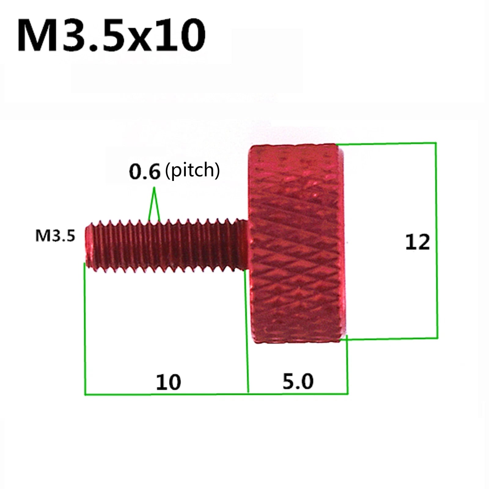 M3 / M3.5 Knurled Thumb Screws – Anodized Aluminum Alloy Round Knob Bolts