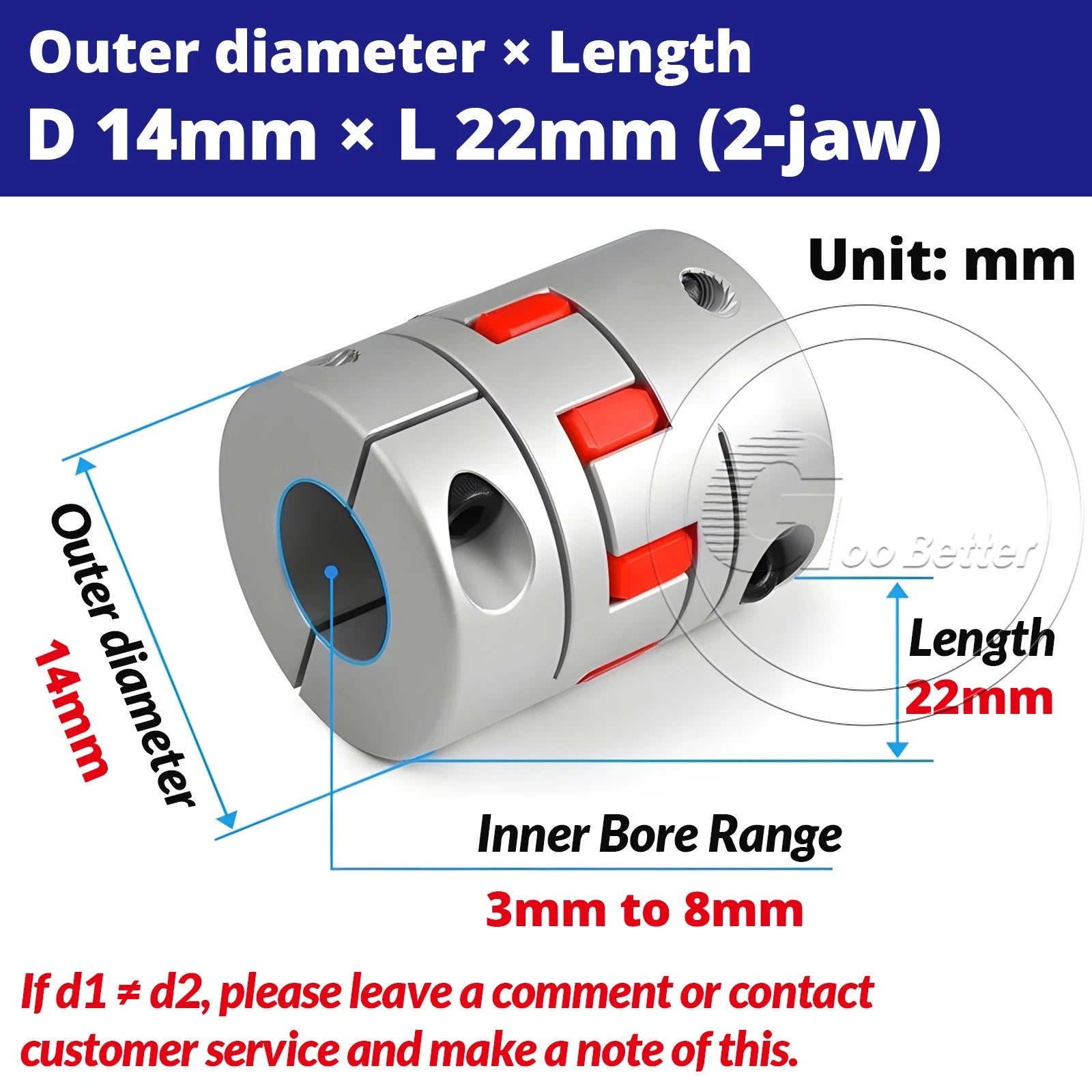 CNC Shaft Coupler Flexible Plum Spider Jaw Coupling Stepper Motor Ø 14mm - 35mm