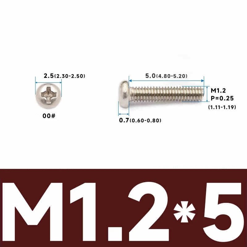 Phillips Pan Head Machine Screws – Carbon Steel M1 to M4, Multiple Lengths & Finishes - HomeDIYer
