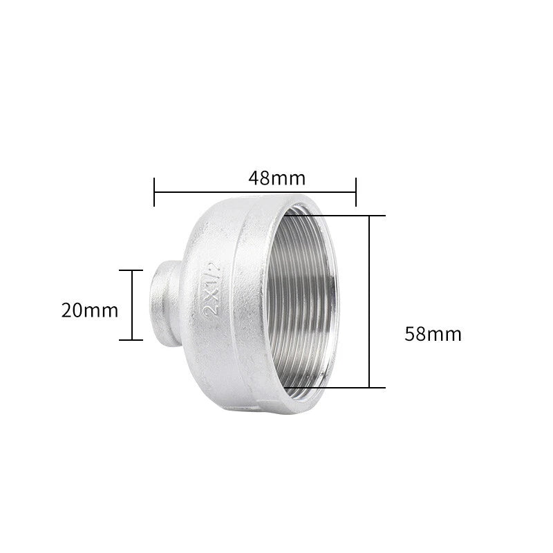 BSP Stainless Steel Reducing Bush — Female Thread Pipe Fitting