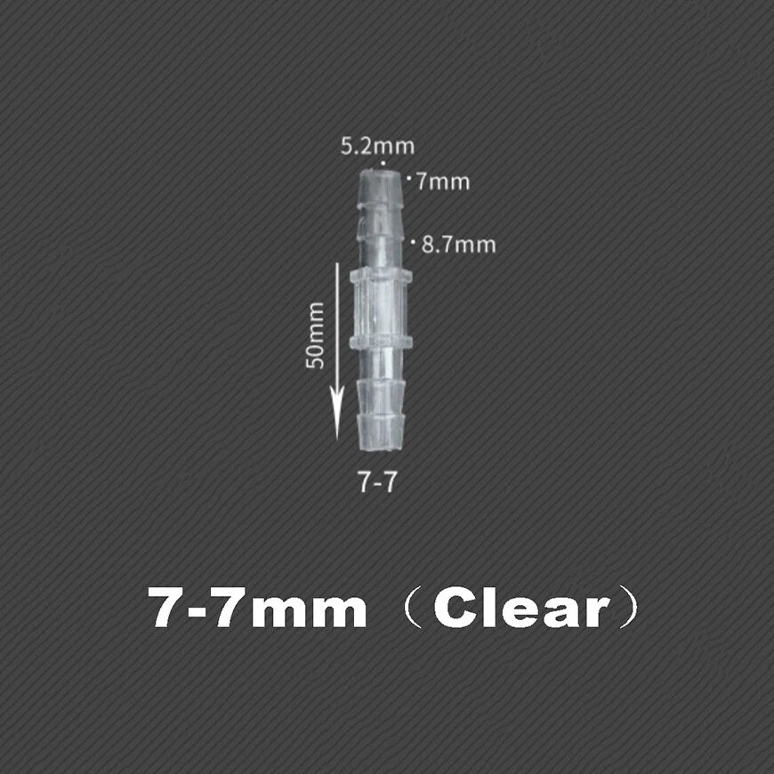 Plastic Barbed Straight Connector Pipe Hose Joiner Fittings Air Water 2.4-3.2mm