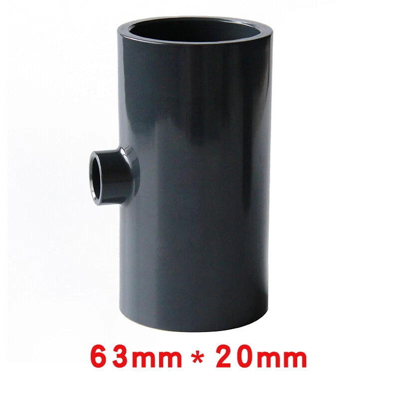 PVC Reducing Tee Pipe & Fittings Solvent Weld Pressure Adapter Connector Black