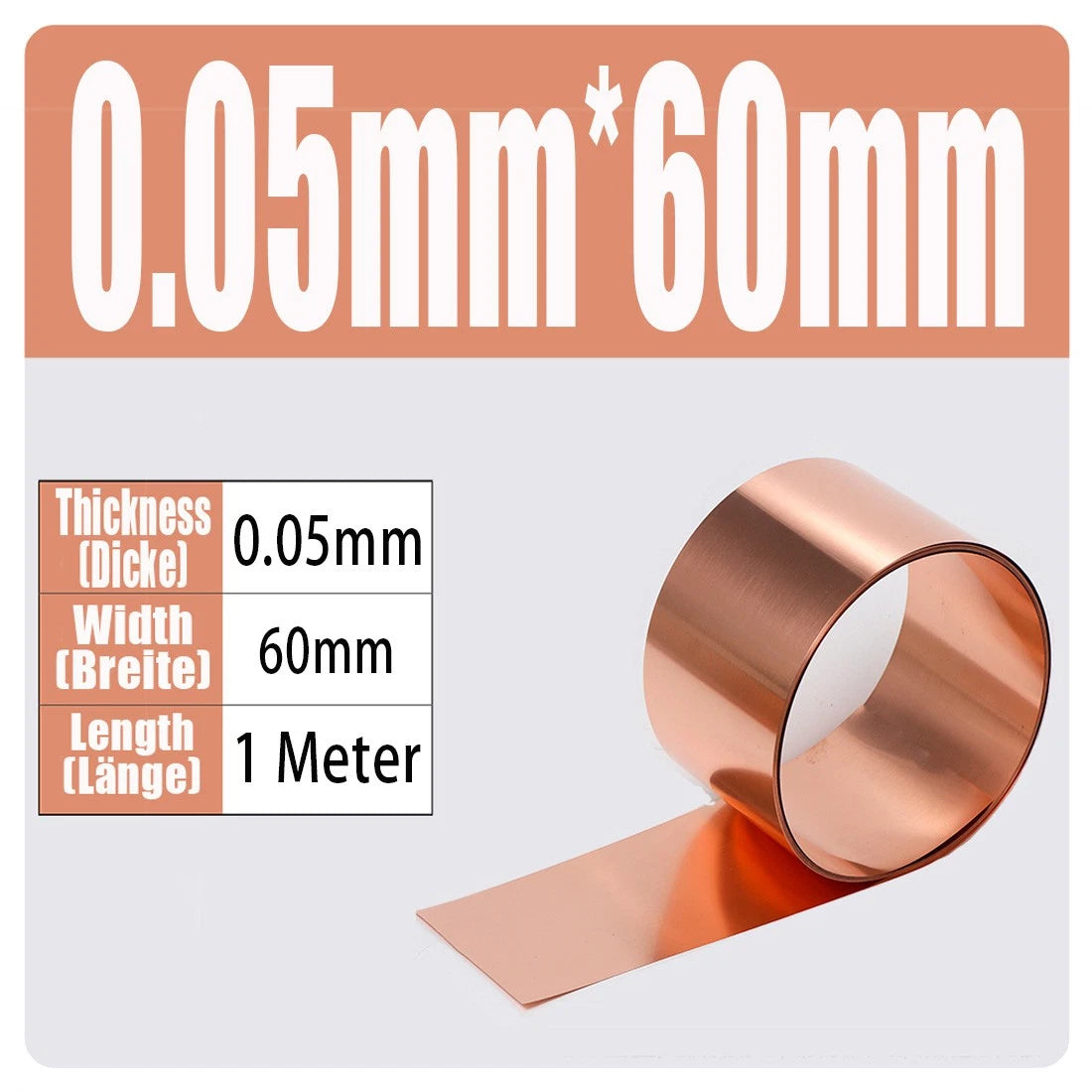 99.9% Flexible Pure Cu Metal Foil Plate Strip 0.01~1mm Thick Copper Sheet Roll